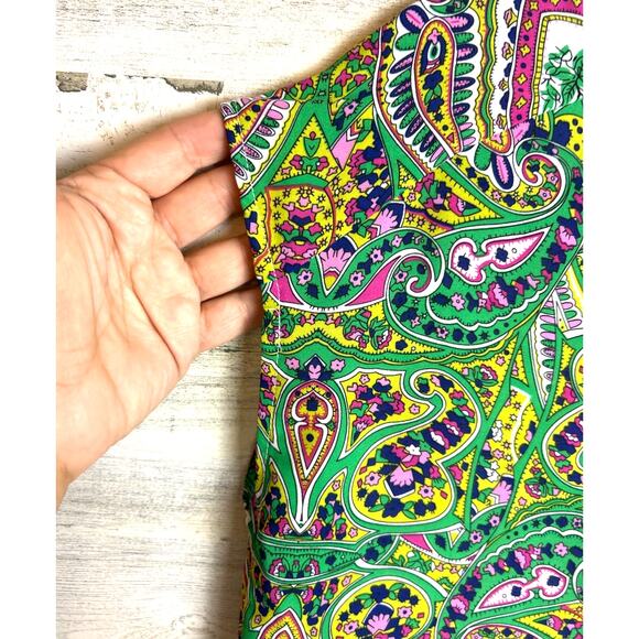 Dalia Collection Women’s Small Green White Sleeveless Lightweight Boho Blouse - Picture 6 of 6